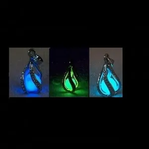 Glow Pendant Necklace in Crystal Cage