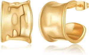 Gold Earrings for Women Trendy, 14K Gold Plated Chunky Hoop Earrings Lightweight Dainty Earring for Women Teens Jewelry Gifts