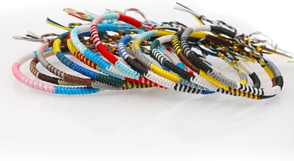 Handmade Boho Adjustable Waterproof Friendship Bracelets for Women Bohemia Braided Rope String Gold Beaded Surfer Beach Wrap Anklet Foot Jewelry Gift
