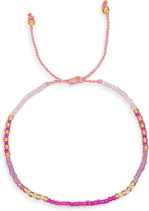 Handmade Boho Beaded Stackable Bracelets for Women, Cute Dainty Colorful Seed Beads Adjustable Rope Braided Bracelet Fashion Friendship Jewelry Gift