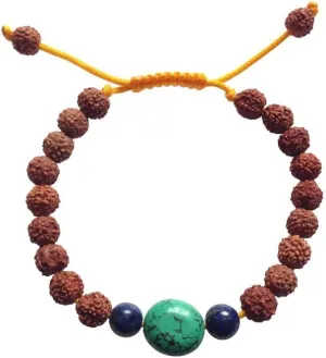 Hands Of Tibet Tibetan Mala Rudraksha Wrist Mala/Bracelet for Meditation