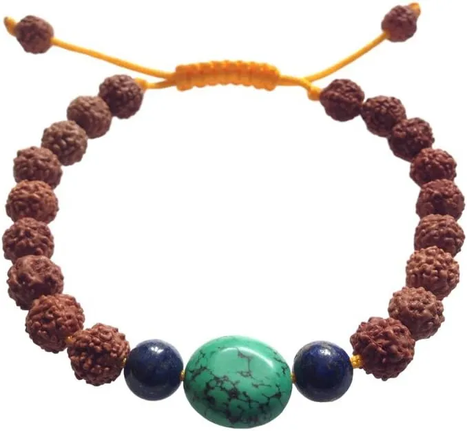 Hands Of Tibet Tibetan Mala Rudraksha Wrist Mala/Bracelet for Meditation