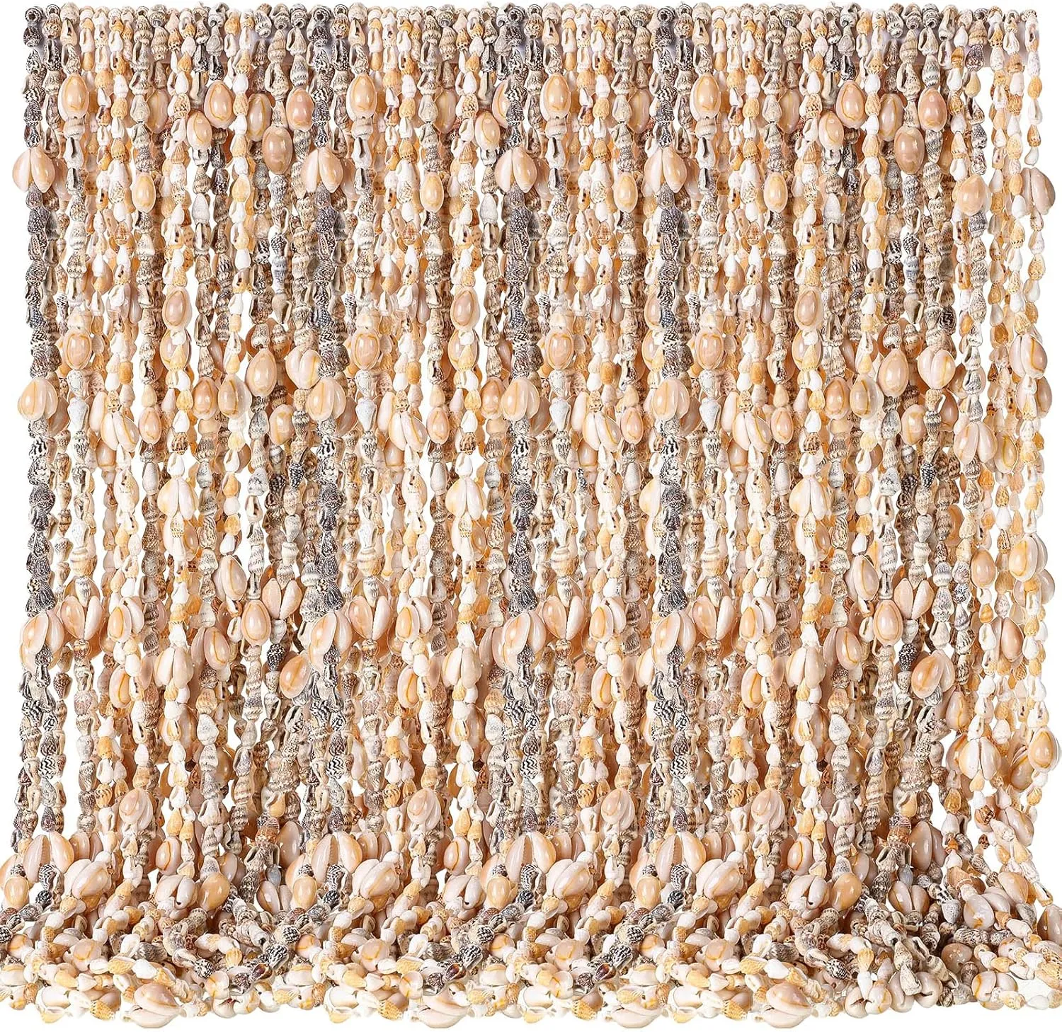 Hawaii Shell Luau Leis Bulk Sea Shell Leis Natural Tahitian White Nassa Necklace Summer Beach Party Apparel Jewelry Accessories for Women Men Hawaiian