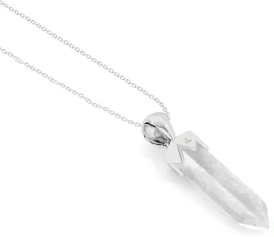 Hexagonal Shape Natural Gemstone Pendant Necklace for Women, Birthstone Jewelry Gifts for Her Birthday, Anniversary, Graduation (15x3.5mm, Bezel-Set)