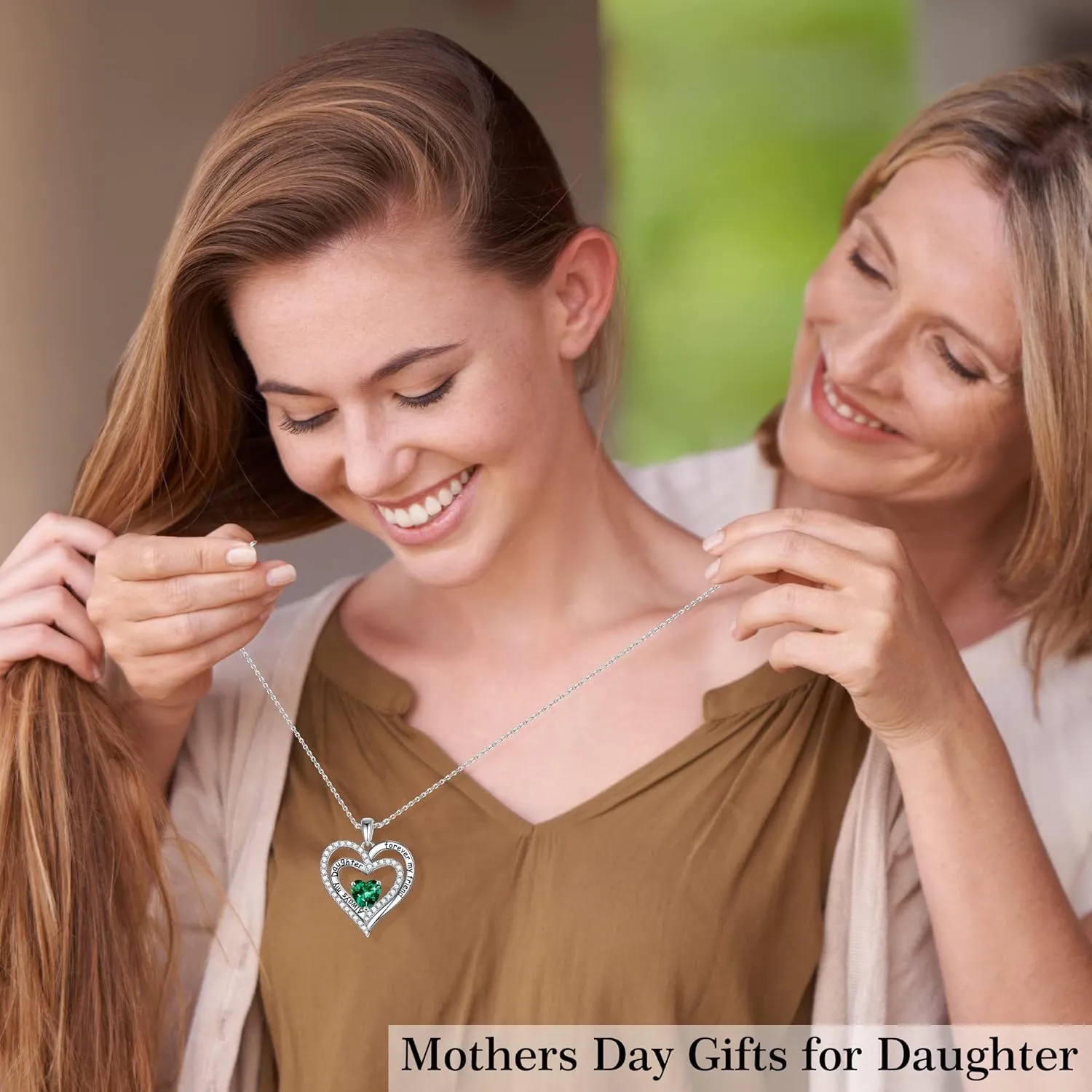 Iefil Stering Silver Birthstone Necklaces For Daughter, Mothers, Valentines Day & Birthday Gifts