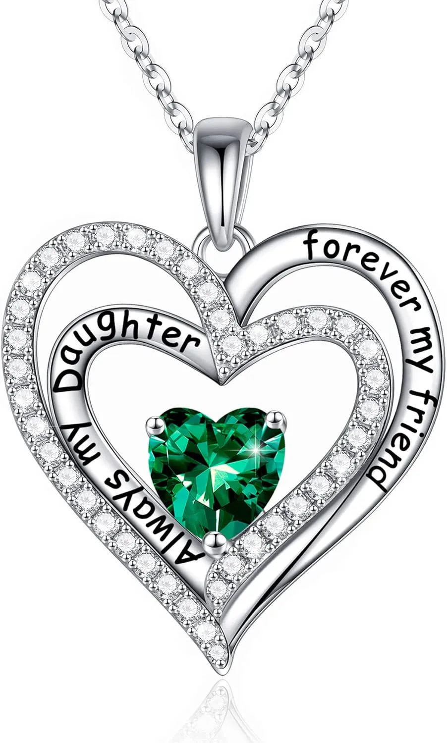 Iefil Stering Silver Birthstone Necklaces For Daughter, Mothers, Valentines Day & Birthday Gifts