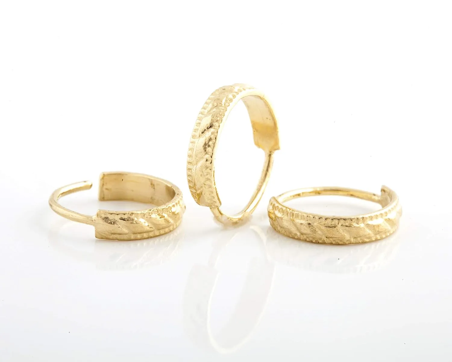 Indian Nose Ring, Gold Plated Unique Nose Hoop Piercing, Indian Tribal Style, 20g, Handmade Jewelry by Alagia