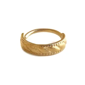 Indian Nose Ring, Gold Plated Unique Nose Hoop Piercing, Indian Tribal Style, 20g, Handmade Jewelry by Alagia