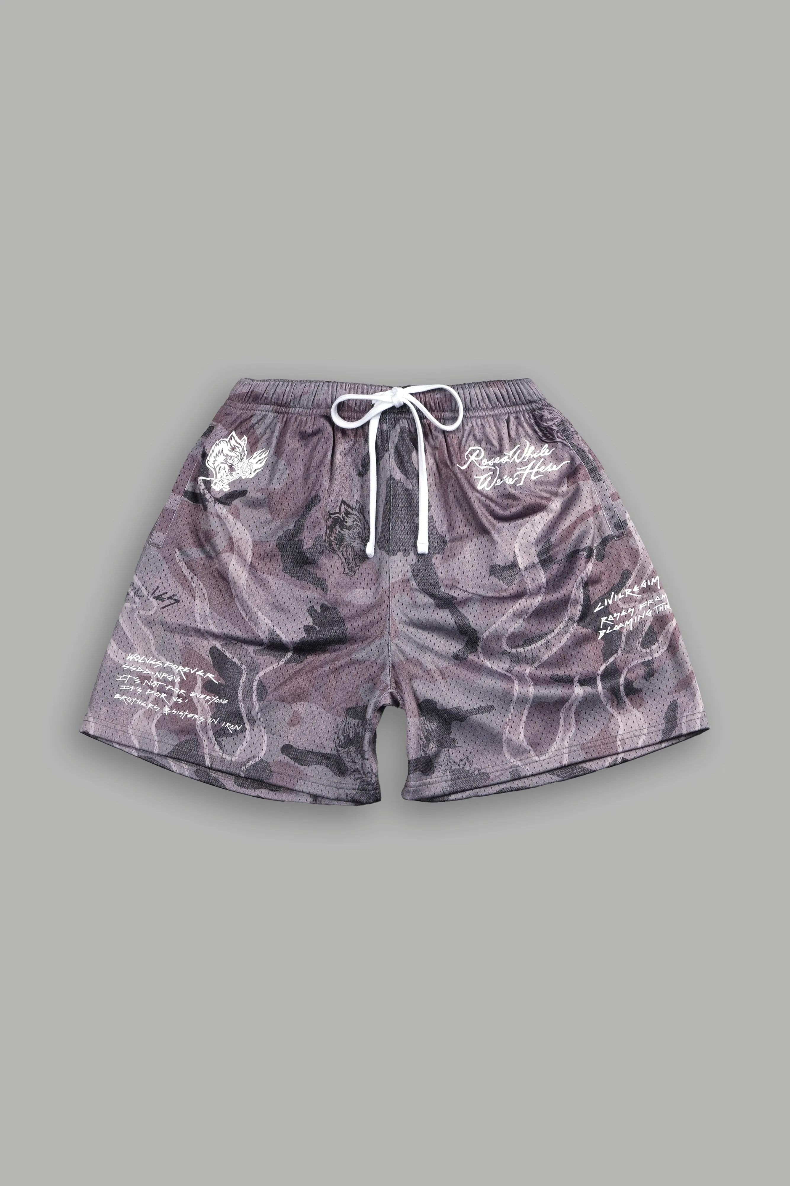 Infernal Bloom Mesh Shorts in Blooming Woodland Camo