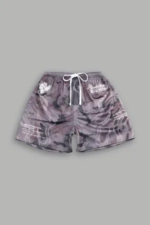 Infernal Bloom Mesh Shorts in Blooming Woodland Camo