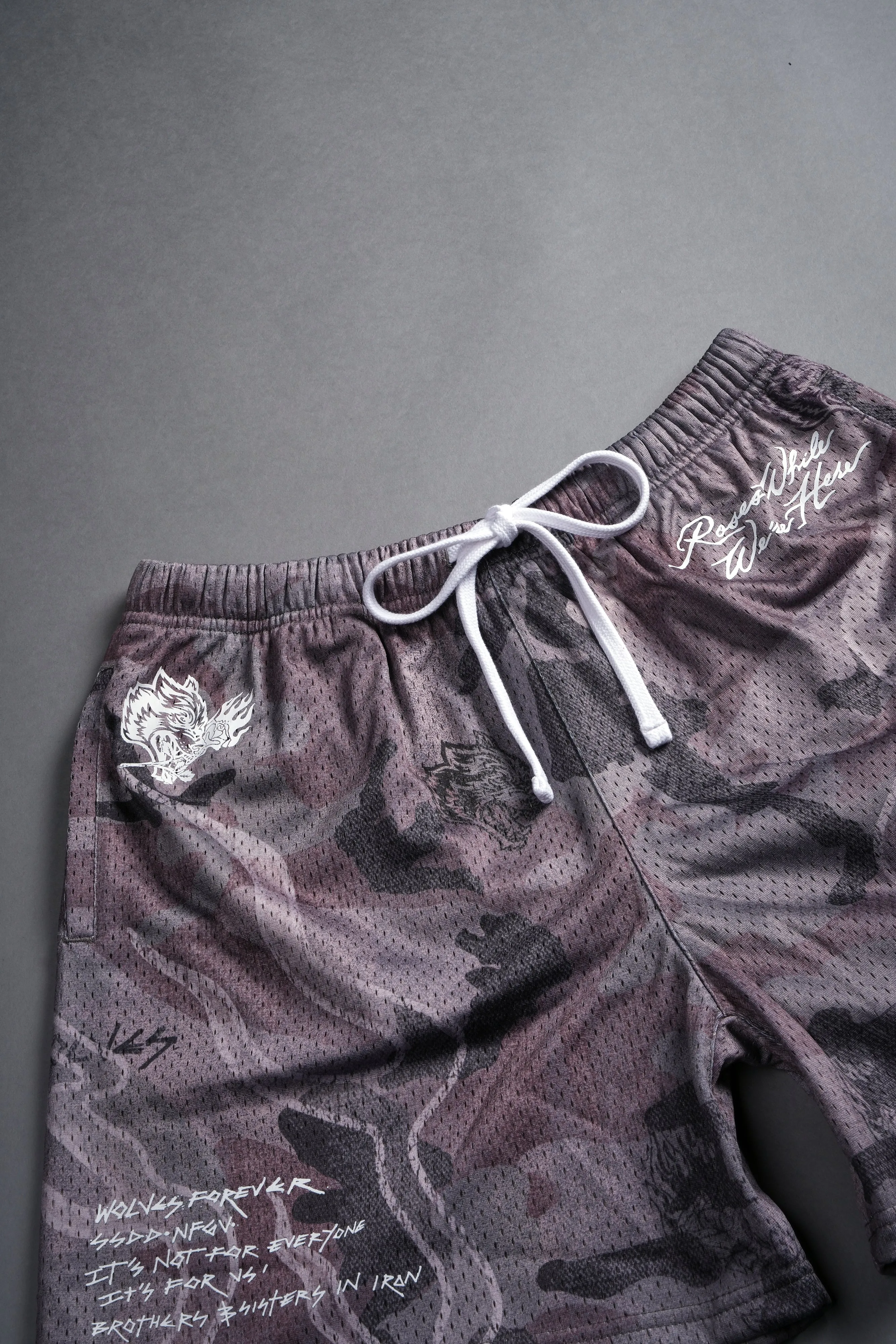 Infernal Bloom Mesh Shorts in Blooming Woodland Camo