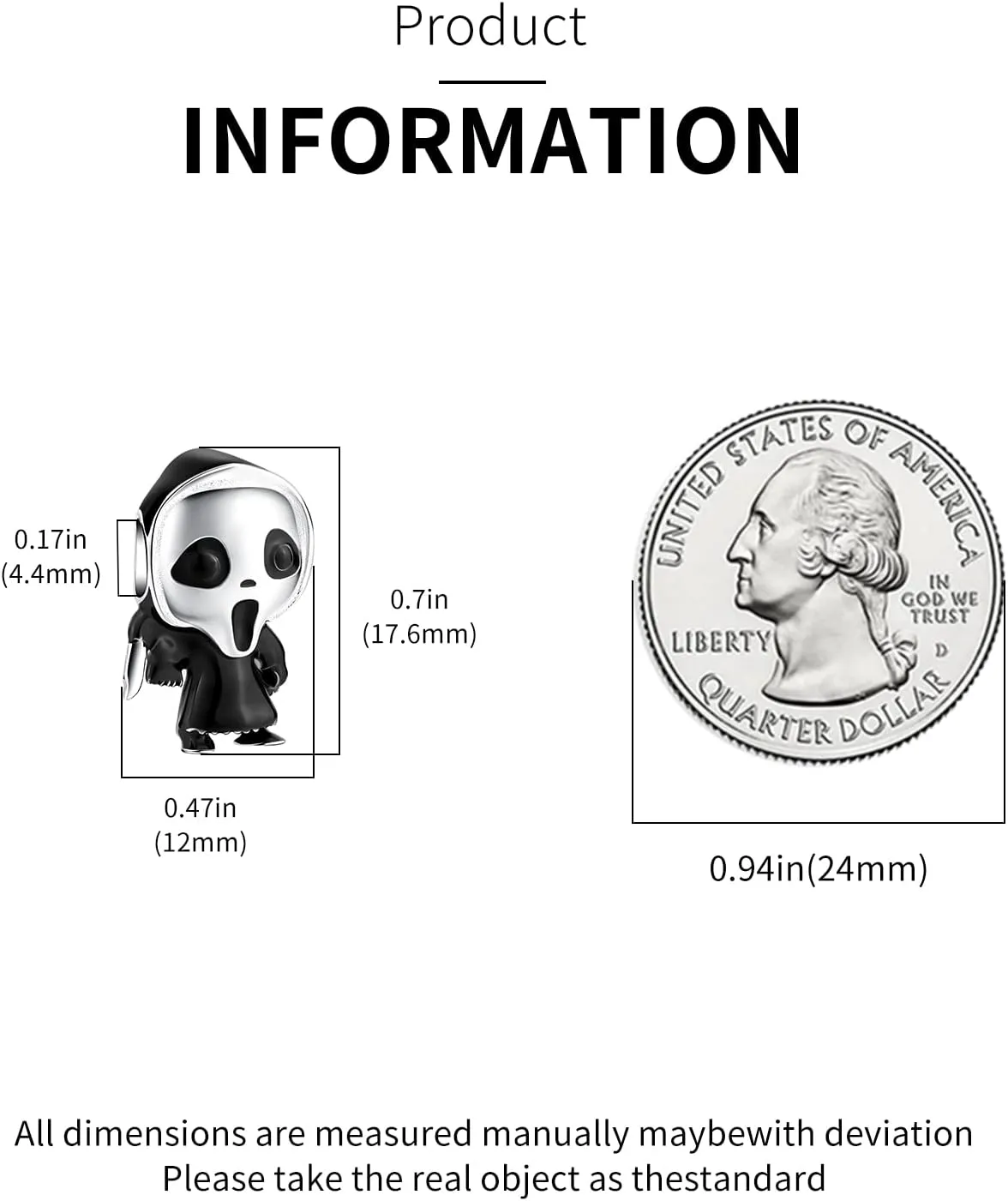 JAHN 925 Sterling Silver Halloween Charms Compatible with Pandora Charms for Bracelets and Necklaces