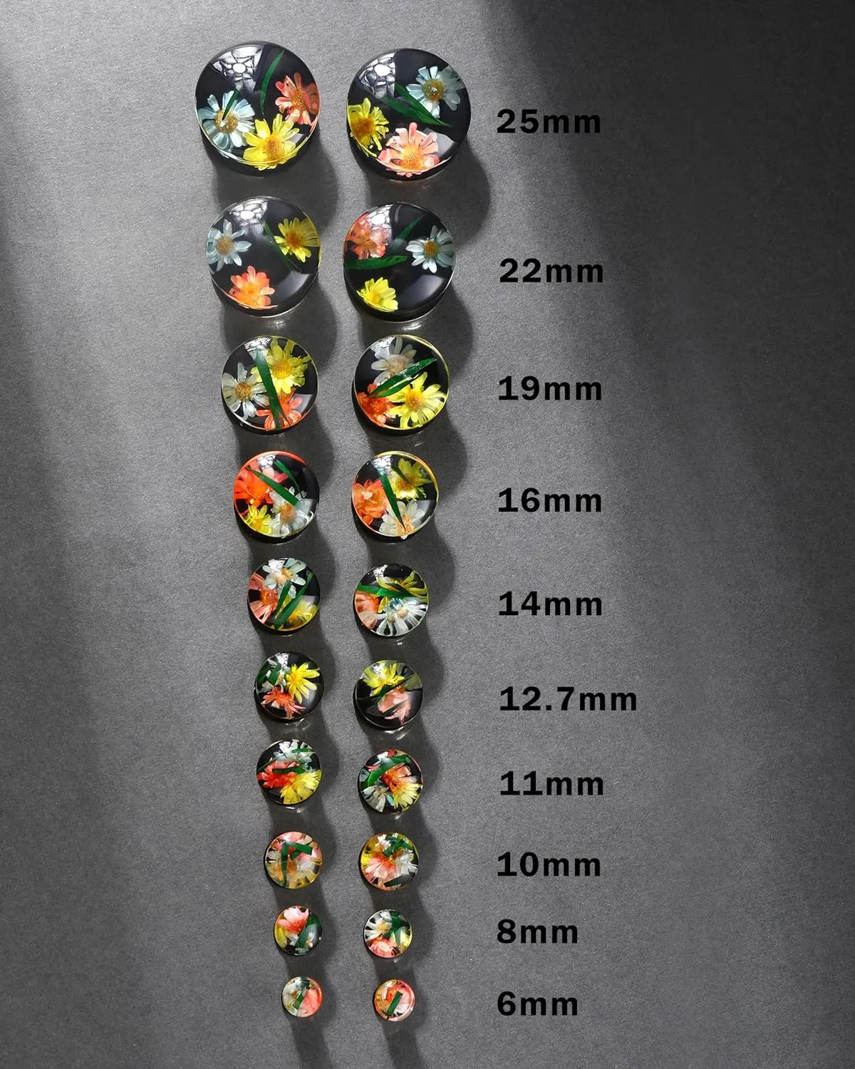 Jewseen 2g-1 Ear Gauges Plugs 2Pcs Ear Tunnels Double Flared Gauges Tunnels Stretchers Ear Plugs Piercing Jewelry for Women