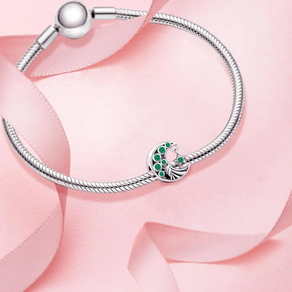 KEQ LET'S GO Travel Compass Charm Fit for Pandora Moment Bracelets 925 Sterling Silver Adventures Backpack Airplane Bead Charm Gift for Women
