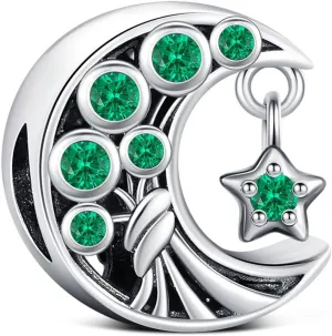 KEQ LET'S GO Travel Compass Charm Fit for Pandora Moment Bracelets 925 Sterling Silver Adventures Backpack Airplane Bead Charm Gift for Women