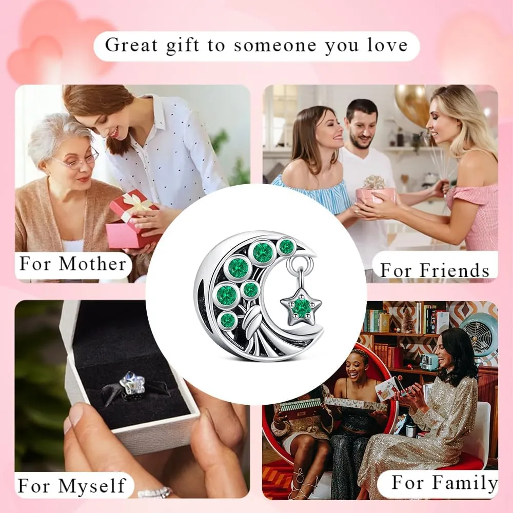 KEQ LET'S GO Travel Compass Charm Fit for Pandora Moment Bracelets 925 Sterling Silver Adventures Backpack Airplane Bead Charm Gift for Women