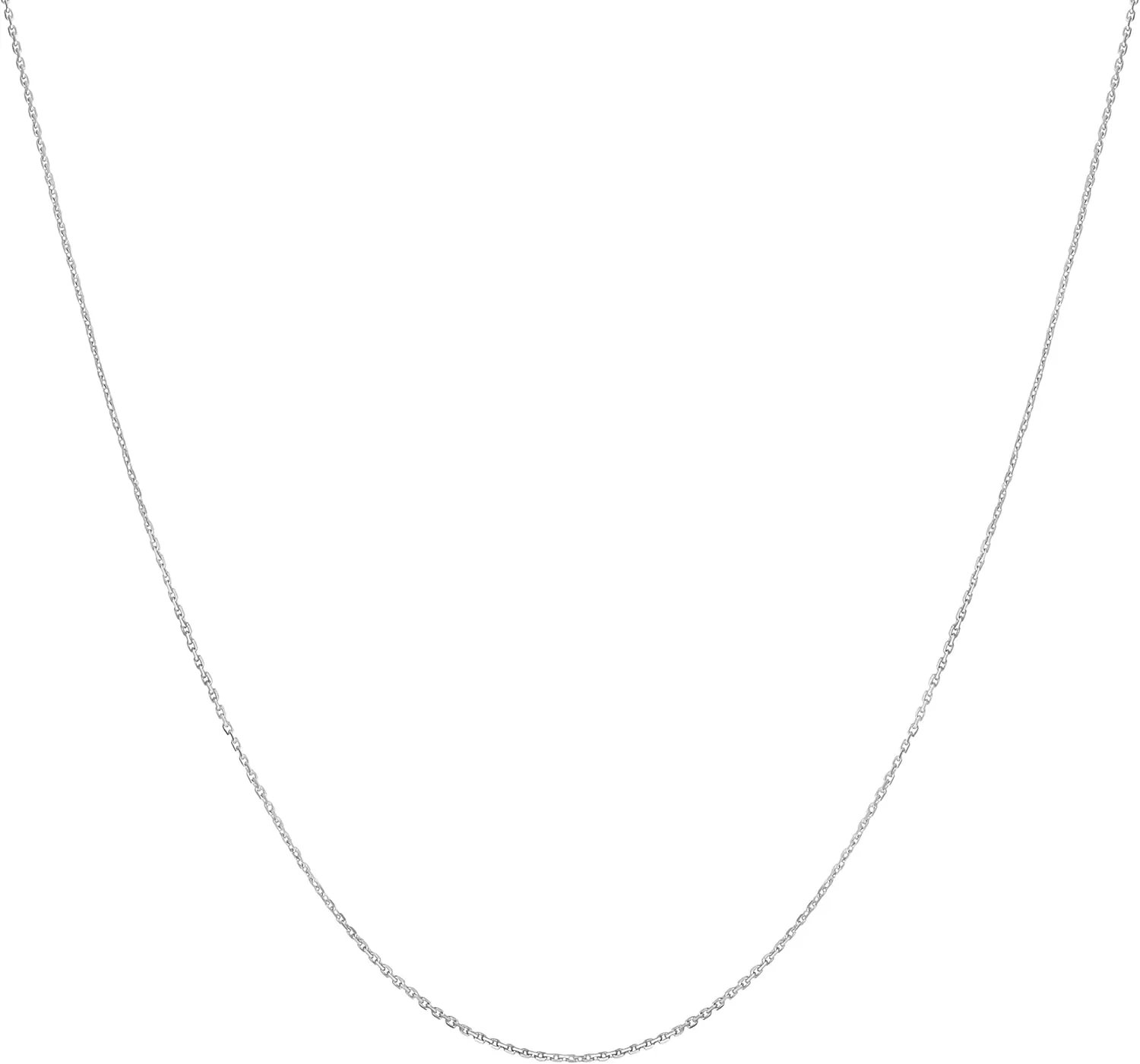 Kooljewelry Platinum 950 Diamond-Cut 1 mm Cable Chain Necklace (18 inch)