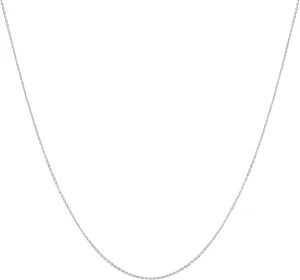 Kooljewelry Platinum 950 Diamond-Cut 1 mm Cable Chain Necklace (18 inch)