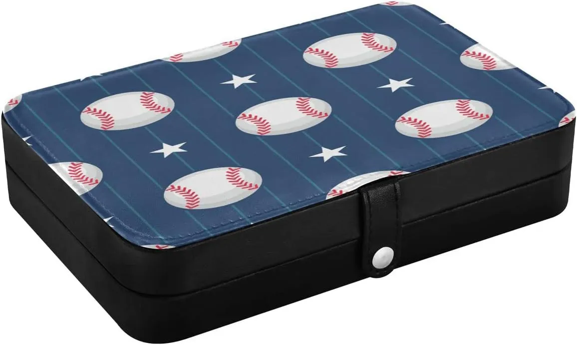 Leather Jewelry Box Jewelry Case Storage Box Star Baseball For Rings Earrings Necklaces