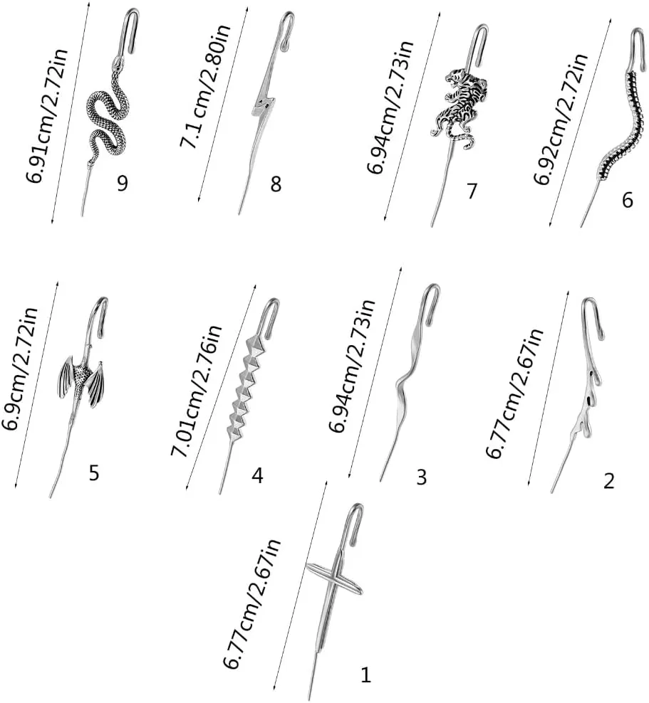 Long Lasting Ear Piercing Accessory Elegant Puncture Earrings with Unique Diagonal Designs Stylish Ear Cuff Jewelry