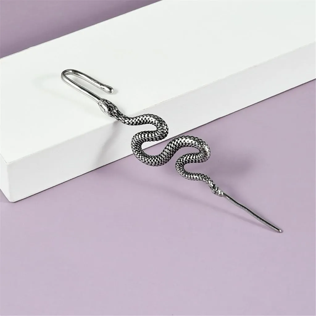 Long Lasting Ear Piercing Accessory Elegant Puncture Earrings with Unique Diagonal Designs Stylish Ear Cuff Jewelry