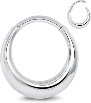 Longbeauty Septum Rings 16g Unique Septum Clicker Gold Black Nose Rings Surgical Steel Rook Helix Daith Piercing Jewelry for Women Men