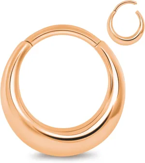 Longbeauty Septum Rings 16g Unique Septum Clicker Gold Black Nose Rings Surgical Steel Rook Helix Daith Piercing Jewelry for Women Men