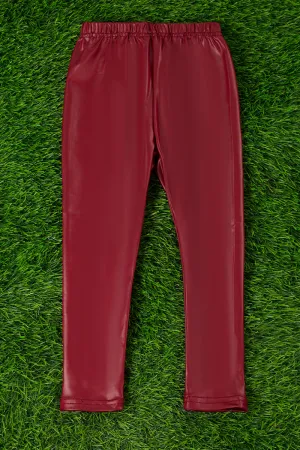 maroon super stretchy leggings. PNG25153105 loi