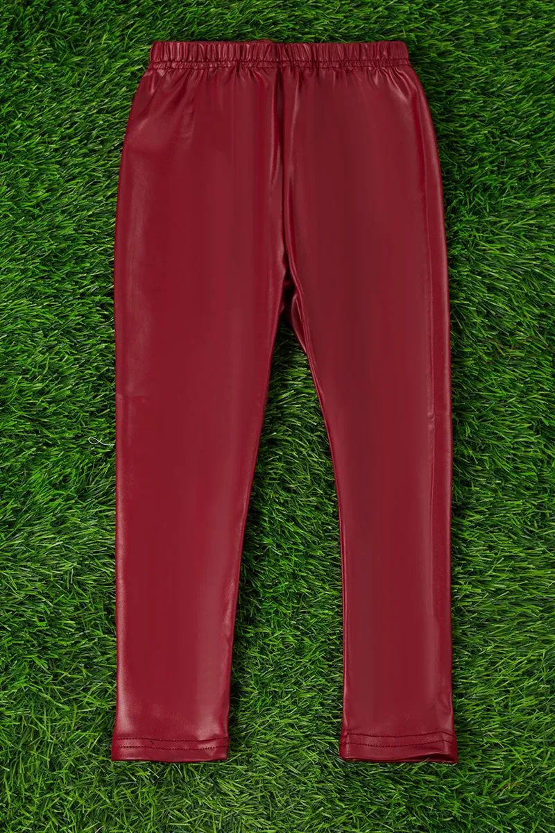 maroon super stretchy leggings. PNG25153105 loi