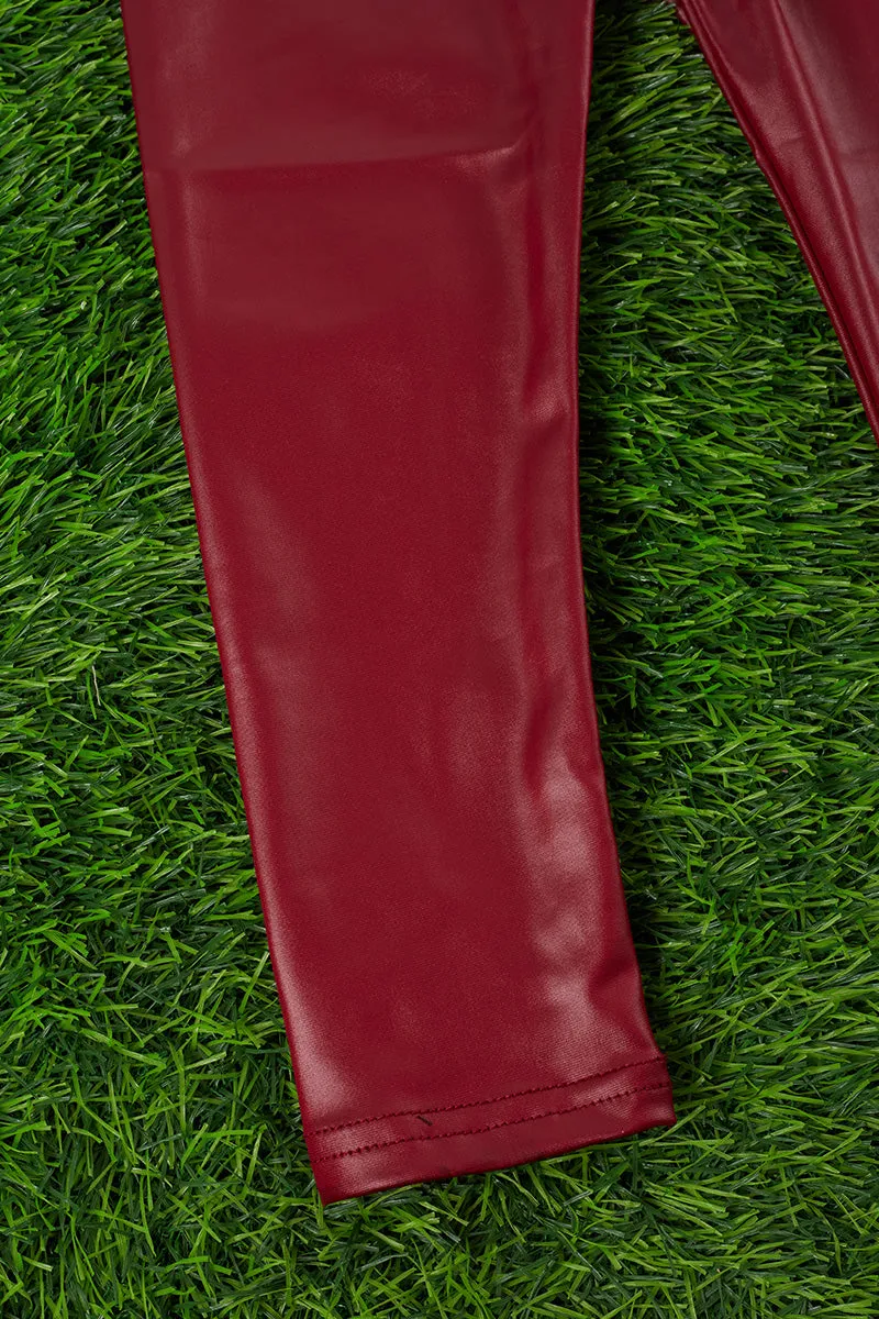 maroon super stretchy leggings. PNG25153105 loi
