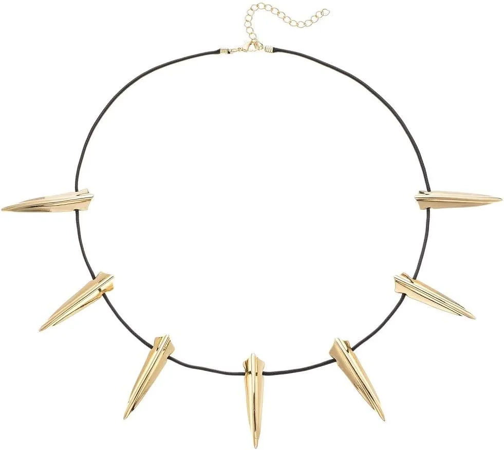 Men Necklace Cosplay 14K Plated Stainless Steel Cosplay King Chain Choker Necklace