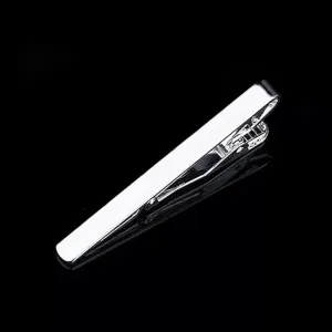 Mens Copper Tie Clip Necktie Clasp Clamp Pin Party Jewelry Gift-Silver