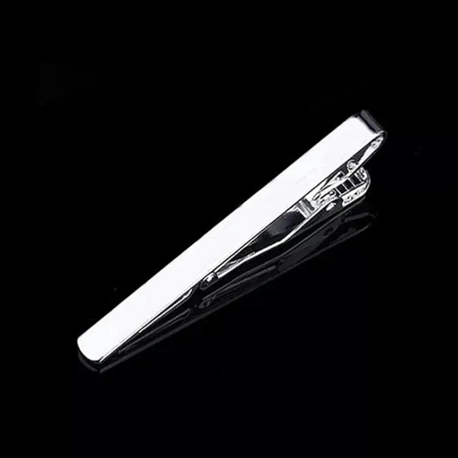 Mens Copper Tie Clip Necktie Clasp Clamp Pin Party Jewelry Gift-Silver