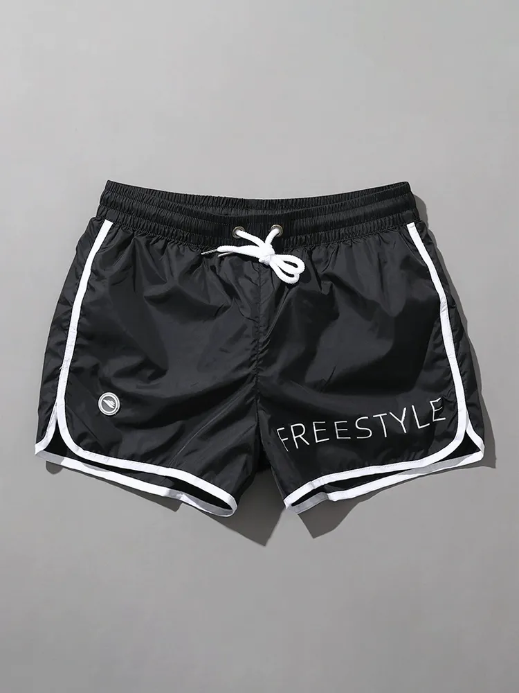 Mens Waistband Drawstring Beach Swim Shorts