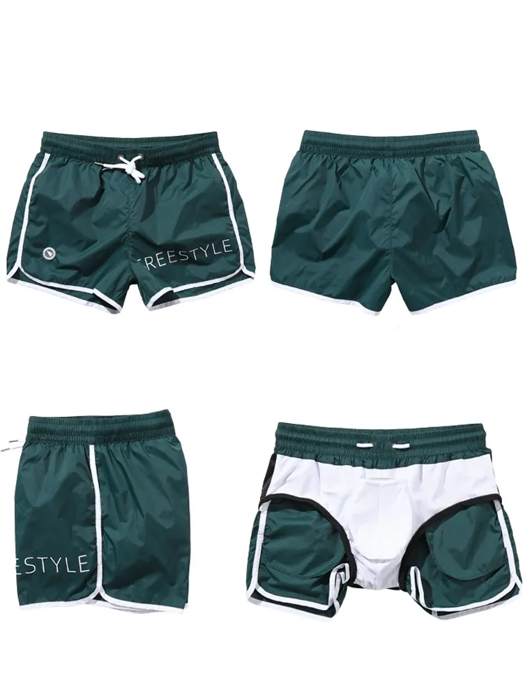 Mens Waistband Drawstring Beach Swim Shorts
