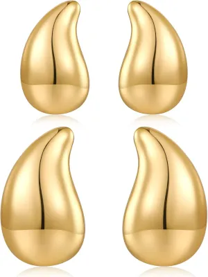 MUYAN Small Drop Earrings for Women Polished Tear Drop Earrings Fashion Jewelry