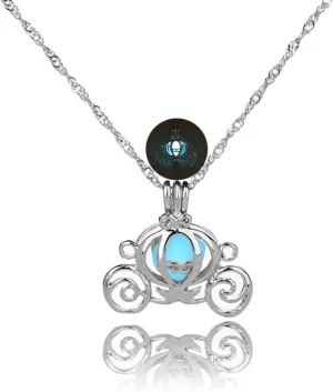 MYANAIL Luminous Hollow Pumpkin Carriage Necklaces & Pendants for Women Glowing Chain Necklace Dropshipping Gifts