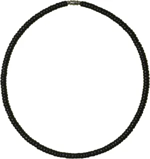 Native Treasure Mens and Womens Summer Beach Surfer Necklace From the Philippines, Black Coconut Beads