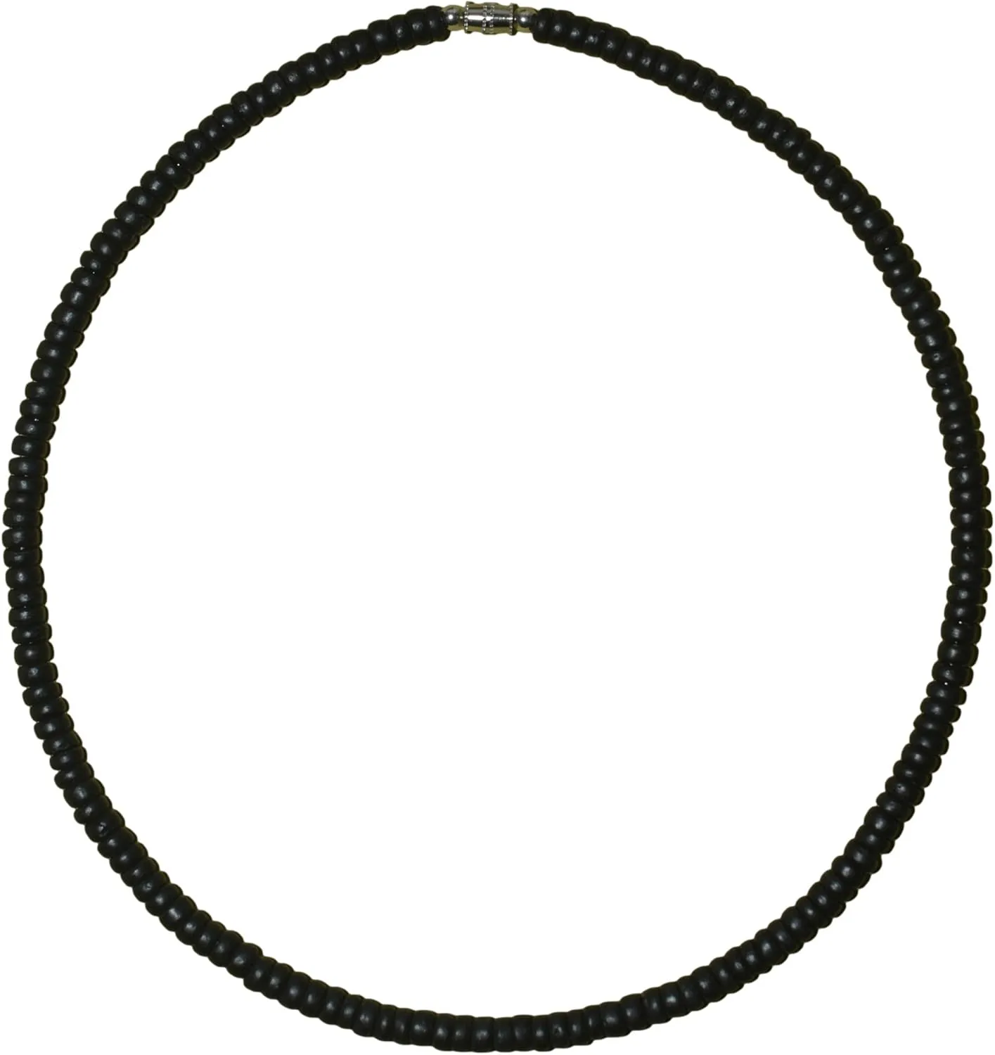 Native Treasure Mens and Womens Summer Beach Surfer Necklace From the Philippines, Black Coconut Beads