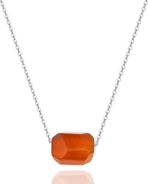 Natural Carnelian Healing Crystal Necklace - Earthy Anxiety & Healing Necklace