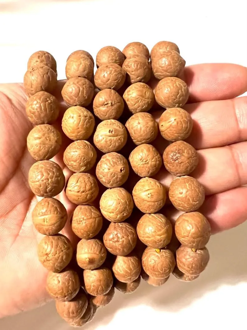 Natural Genuine Natural Tibetan Bodhi Seed 8mm 108 Mala Beads, Spiritual, Meditation Beads, Reiki, Japa Mala, Buddhist Prayer Beads, Yoga Bracelet, healing beads LKMALA-RRGU-2864