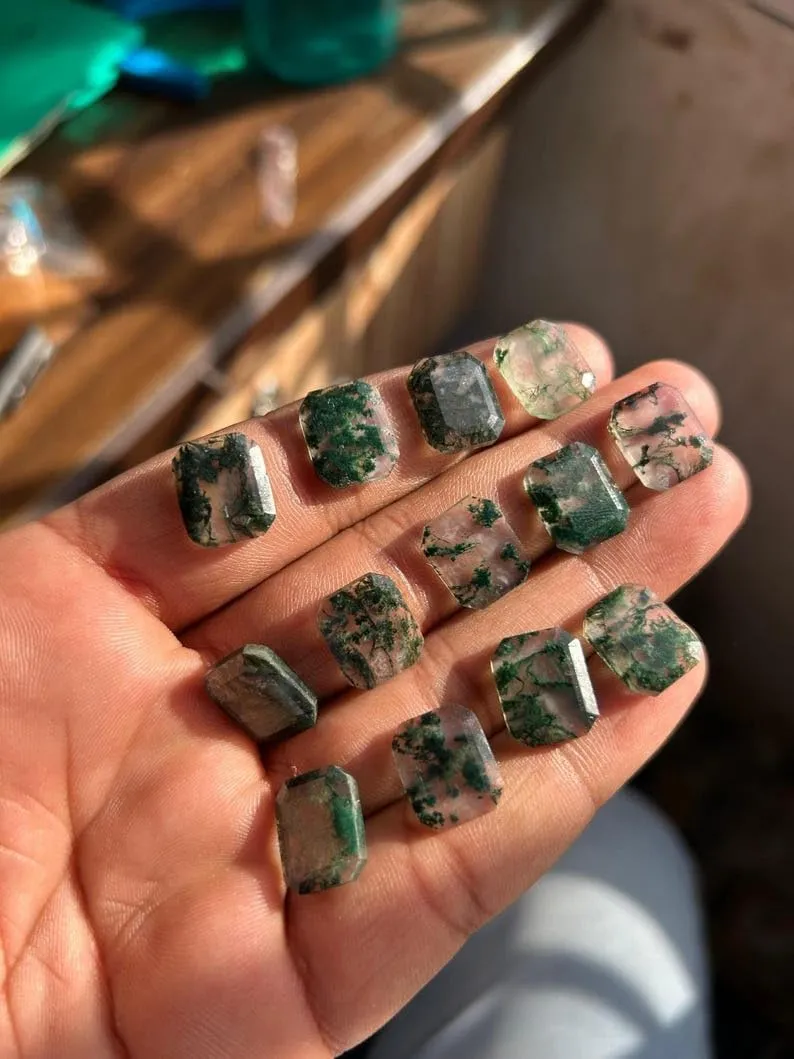 Natural Moss Agate Mens Ring Handmade Mens Green Moss Agate Ring 925 Sterling Silver Ring Mens Statement Ring