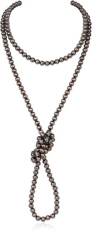 Navajo Pearl Necklace Long Western Jewelry for Women Vintage Beaded Pearl Necklaces