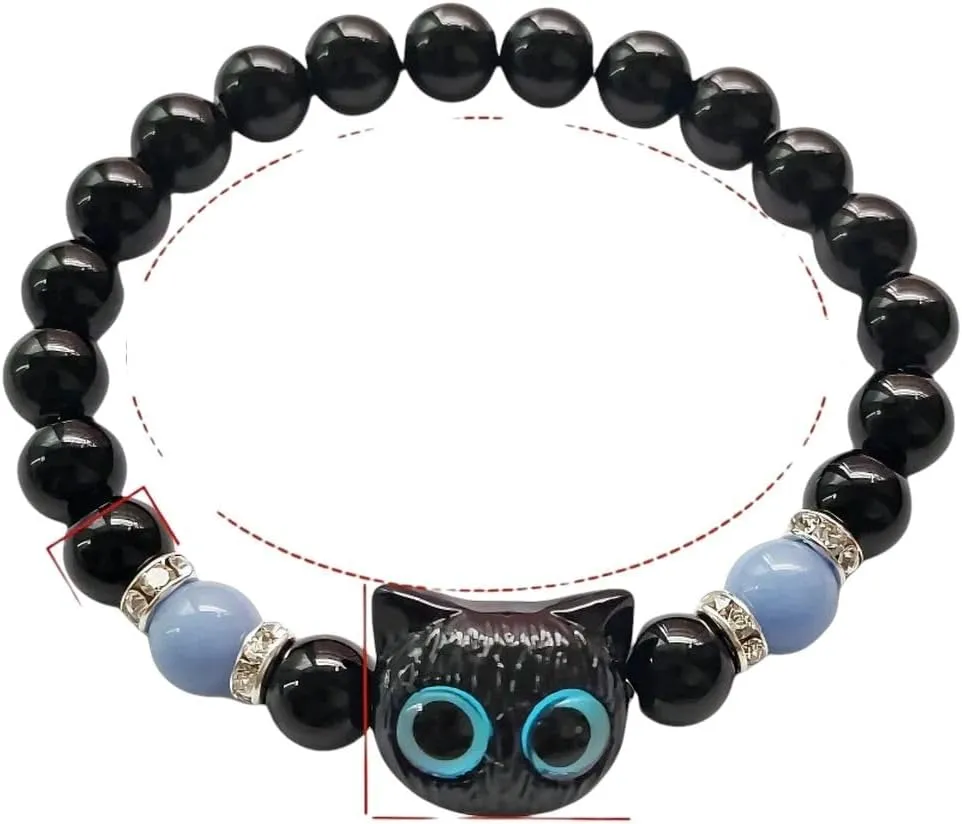 New 2025 Unisex Matching Bracelets Couples Women Men Luminous Cute Cat Friendship Bracelete Black White Head Bangles Glow In The Dark Decoration Jewelry Luxury Trendy Best For Gift For Women And Men