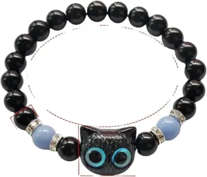 New 2025 Unisex Matching Bracelets Couples Women Men Luminous Cute Cat Friendship Bracelete Black White Head Bangles Glow In The Dark Decoration Jewelry Luxury Trendy Best For Gift For Women And Men