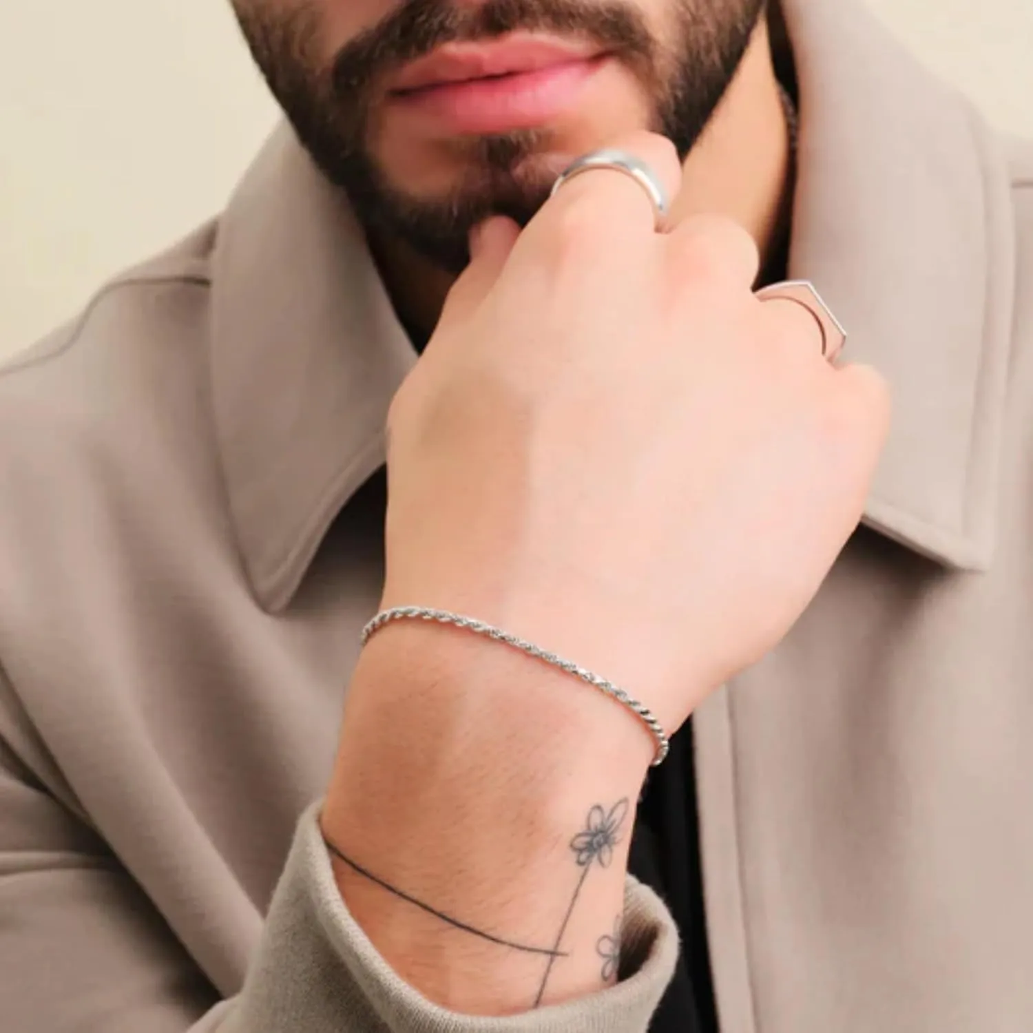 nometo 925 Sterling Silver Rope Chain Bracelet Box Chain Bracelet 2mm3mm5mm Gold/Silver Bracelet for Men Women Silver Bracelet 6.5-9 Inches