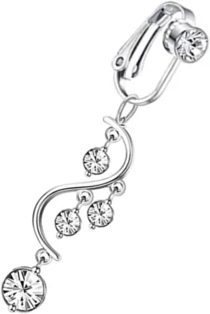 Non Piercing Rhinestone Navel Ring for Women Belly Button Jewelry Sparkly Clip Body Accessory Unique Stylish Decoration for Any Occasion