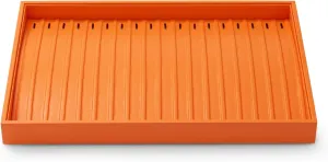 Oirlv Luxury Leather Jewelry Tray Necklace Bracelet Organizer Tray Stackable Jewelry Plate Necklace Bracelet Display Storage