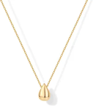 PAVOI 14K Gold Plated Dainty Pear Pendant Necklace for Women | Tear Pendant Necklaces