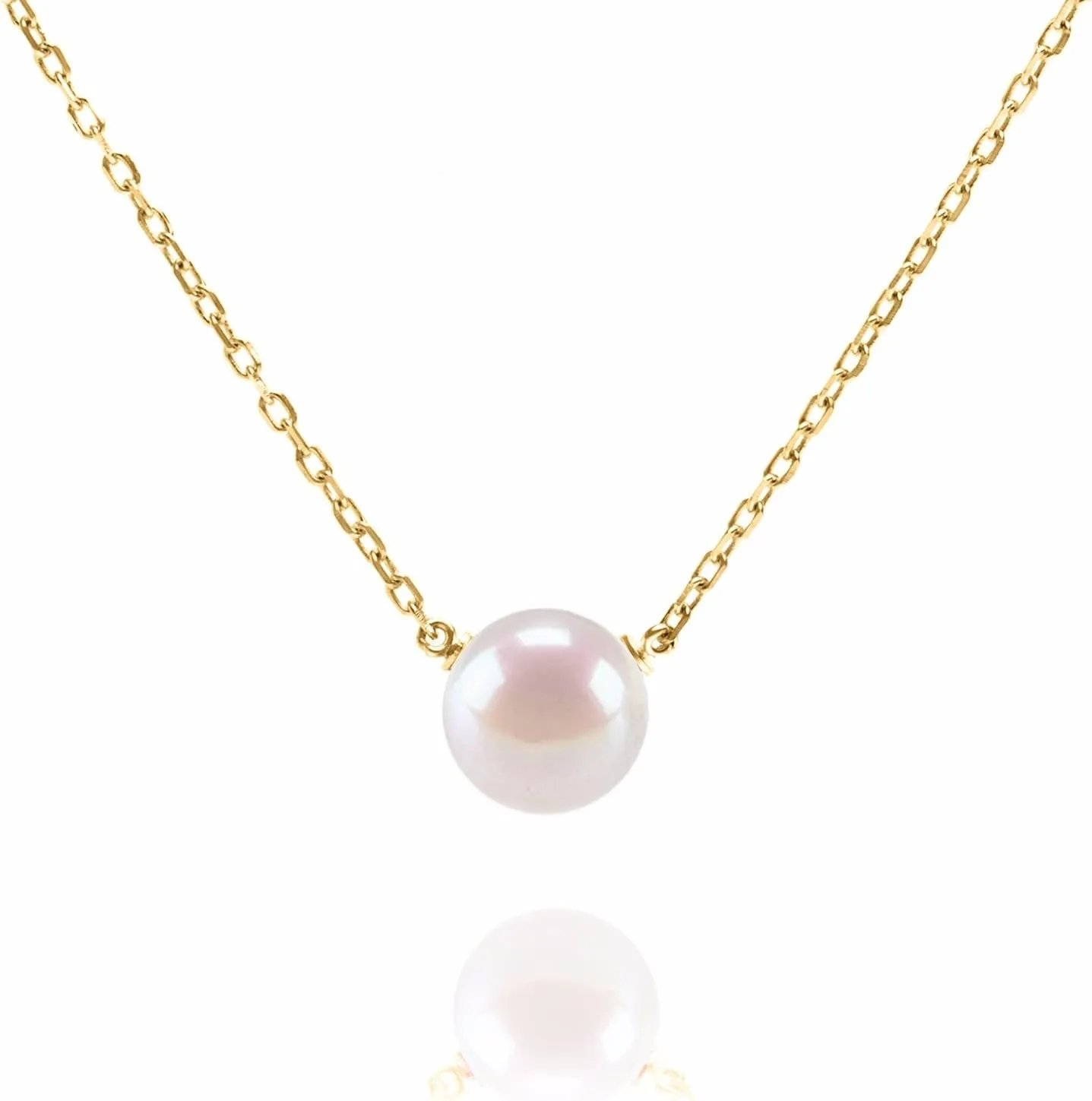 PAVOI Handpicked AAA  Freshwater Cultured Single Pearl Necklace Pendant | Gold Necklaces for Women